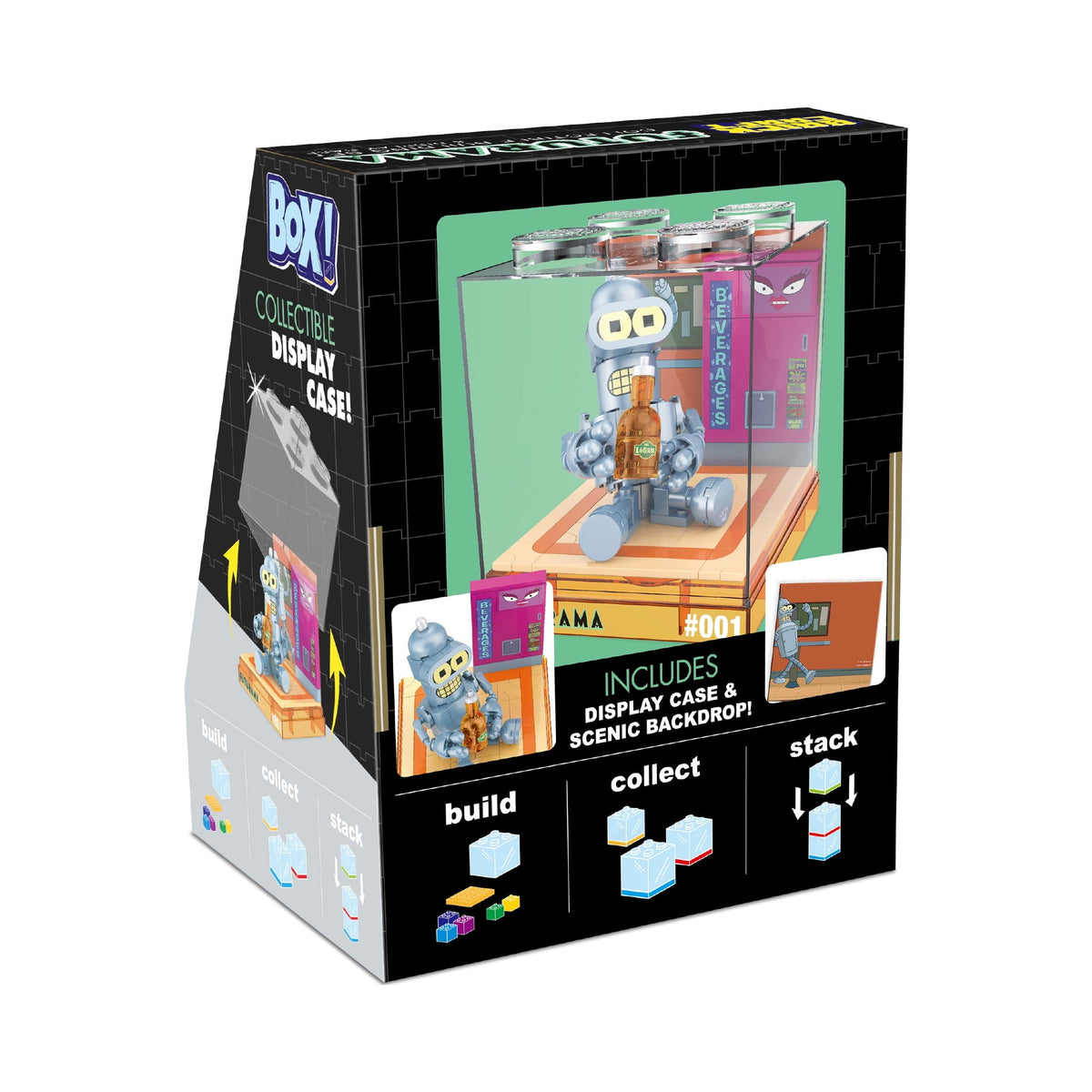 Brickcraft Futurama Baby Bender Box! Collectible Building Kit (138-Piece Set), Futurama Display Cube, Retro TV Collectible Gift for Fans Ages 8+
