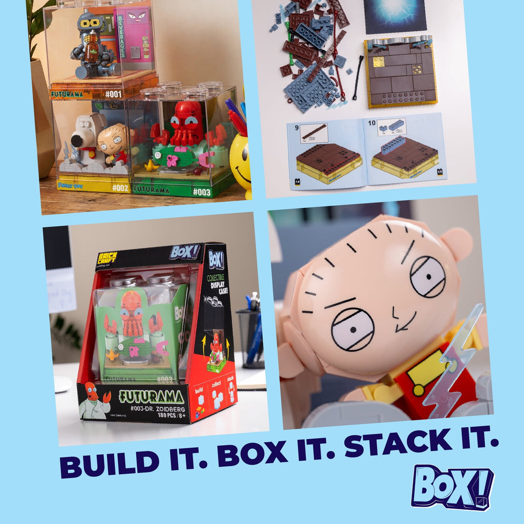 Brickcraft Futurama Baby Bender Box! Collectible Building Kit (138-Piece Set), Futurama Display Cube, Retro TV Collectible Gift for Fans Ages 8+