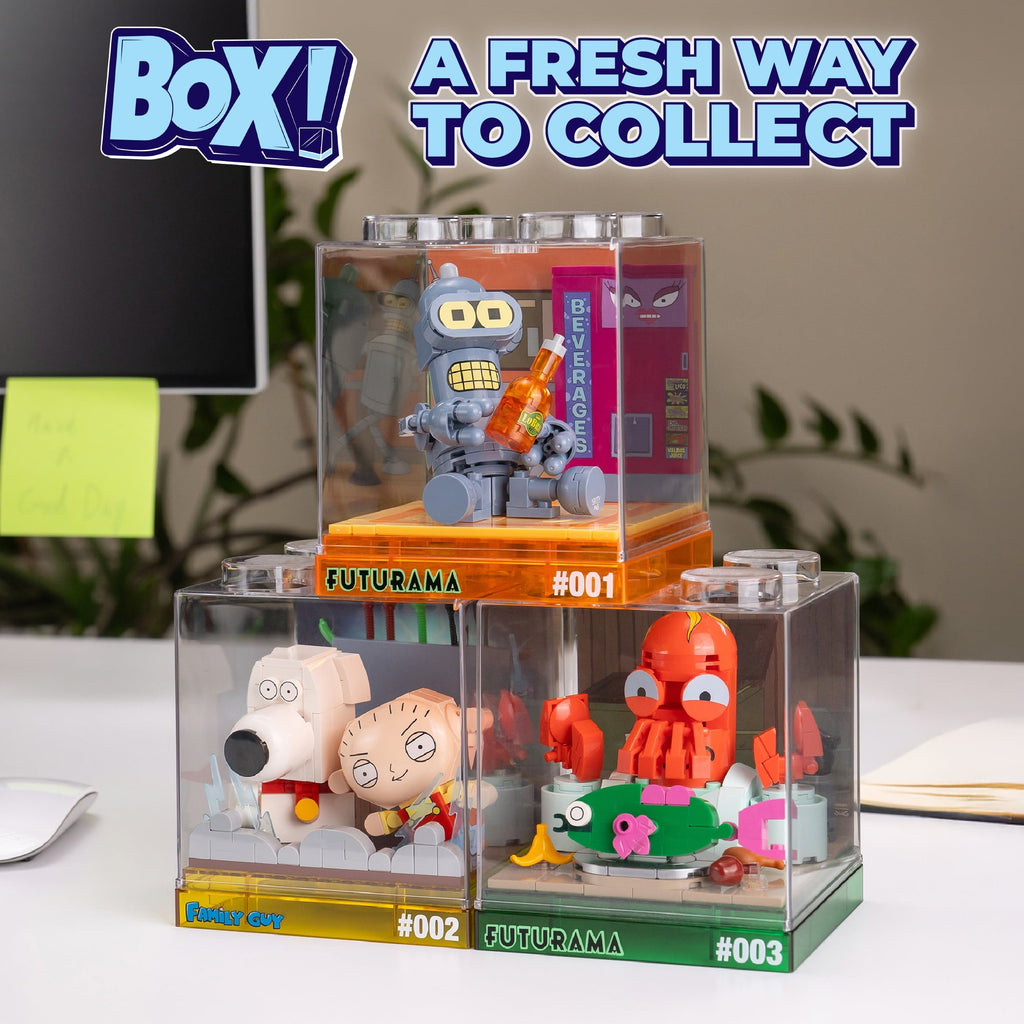 Brickcraft Futurama Baby Bender Box! Collectible Building Kit (138-Piece Set), Futurama Display Cube, Retro TV Collectible Gift for Fans Ages 8+