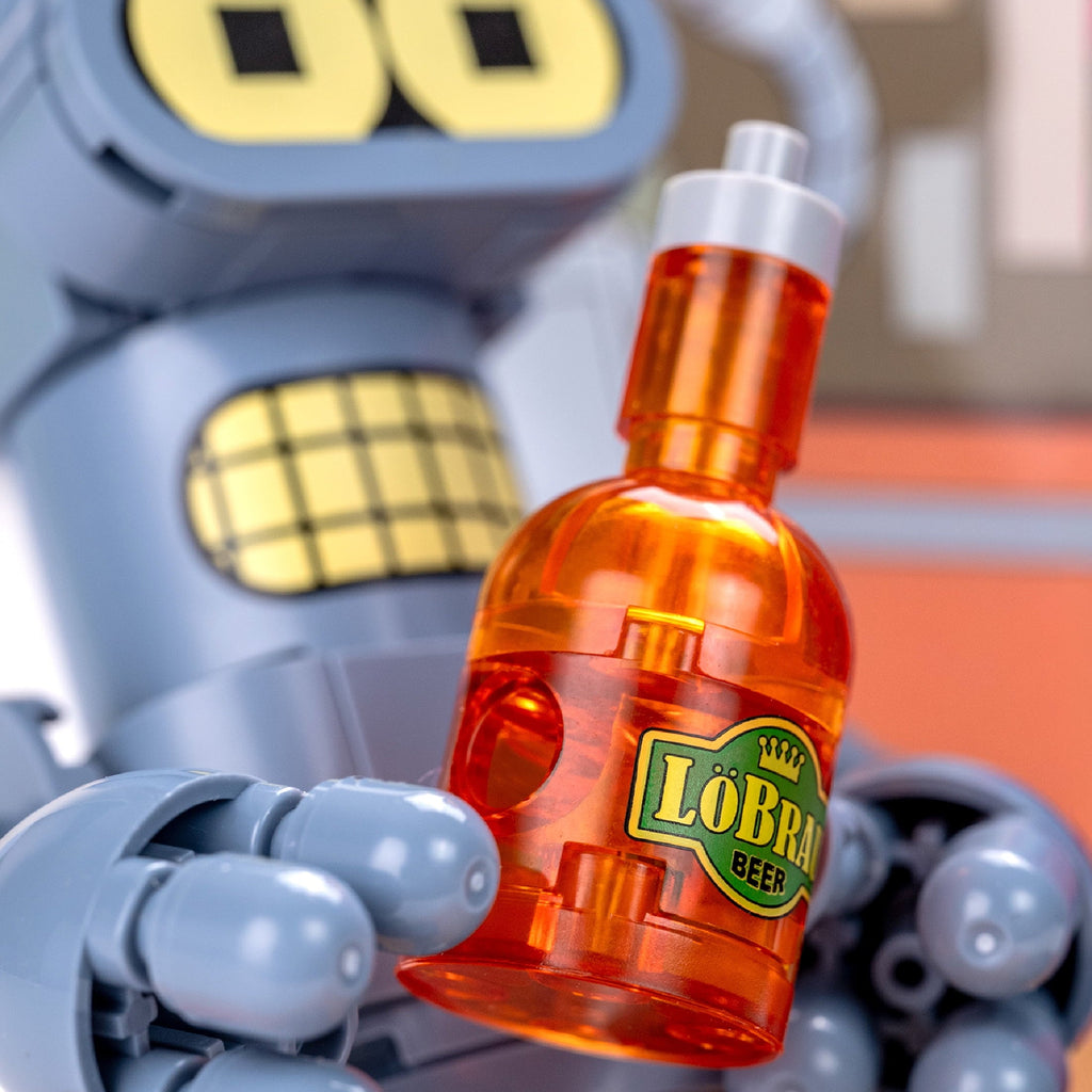 Brickcraft Futurama Baby Bender Box! Collectible Building Kit (138-Piece Set), Futurama Display Cube, Retro TV Collectible Gift for Fans Ages 8+